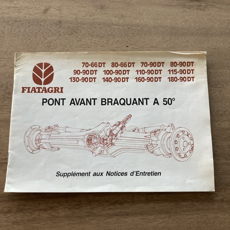 Instructieboekje Fiat-kortdraaier vooras