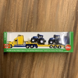 [Dieplader 1805] Dieplader met 2 New Holland Tractoren Siku 1805 Miniatuur