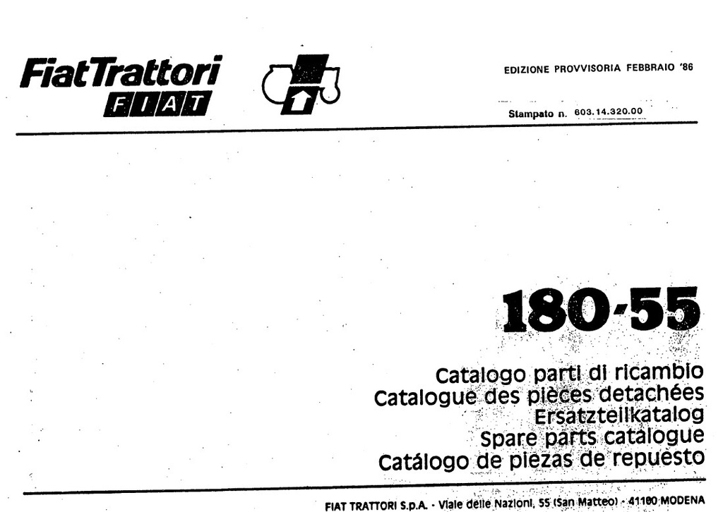 FIAT 180-55 Onderdelenboek - PDF