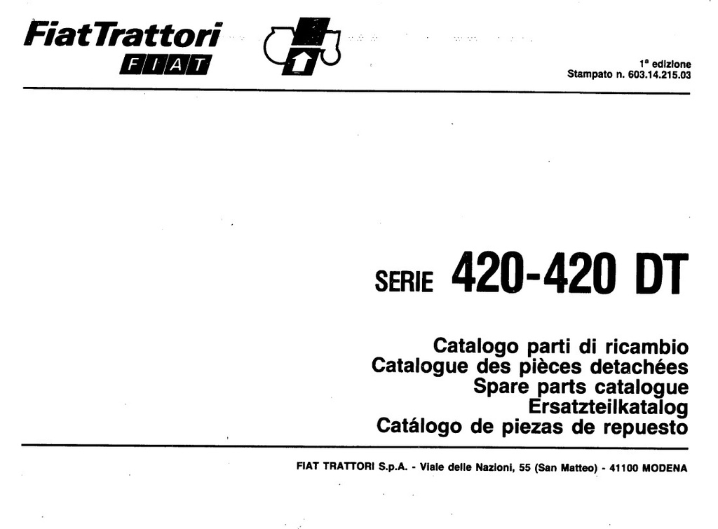 FIAT 420 Onderdelenboek - PDF