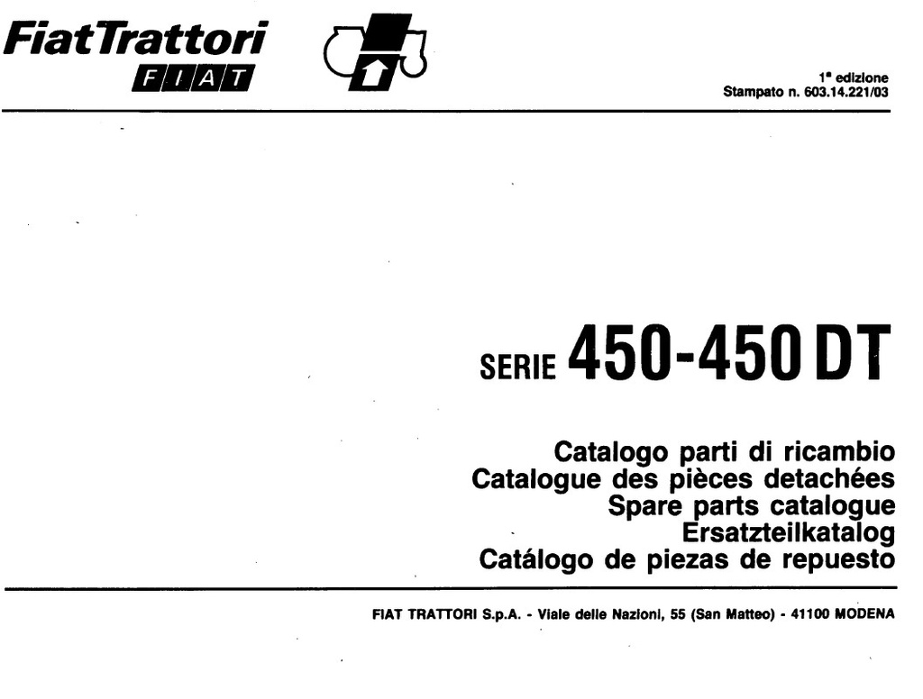 FIAT 450-450DT Onderdelenboek - PDF