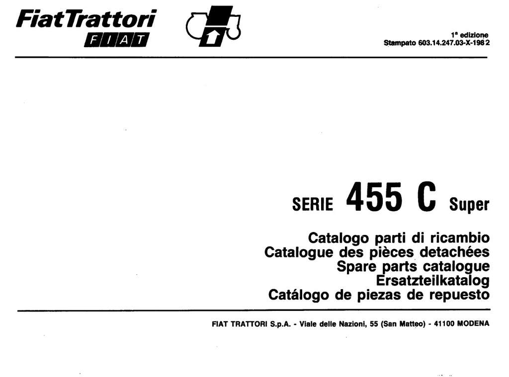 FIAT 455C Super Onderdelenboek - PDF