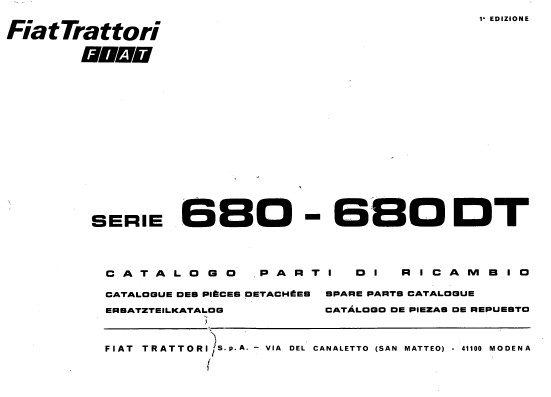 FIAT 680-680DT Onderdelenboek - PDF