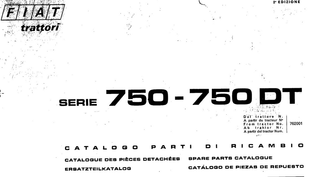 FIAT 750-750DT Onderdelenboek - PDF