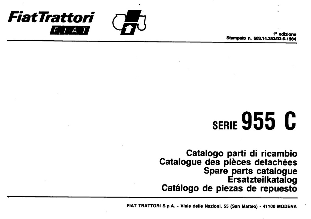 FIAT 955C Onderdelenboek - PDF