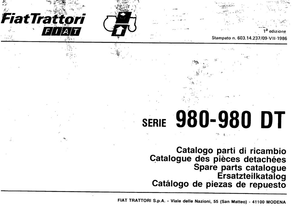 FIAT 980-980DT Onderdelenboek - PDF